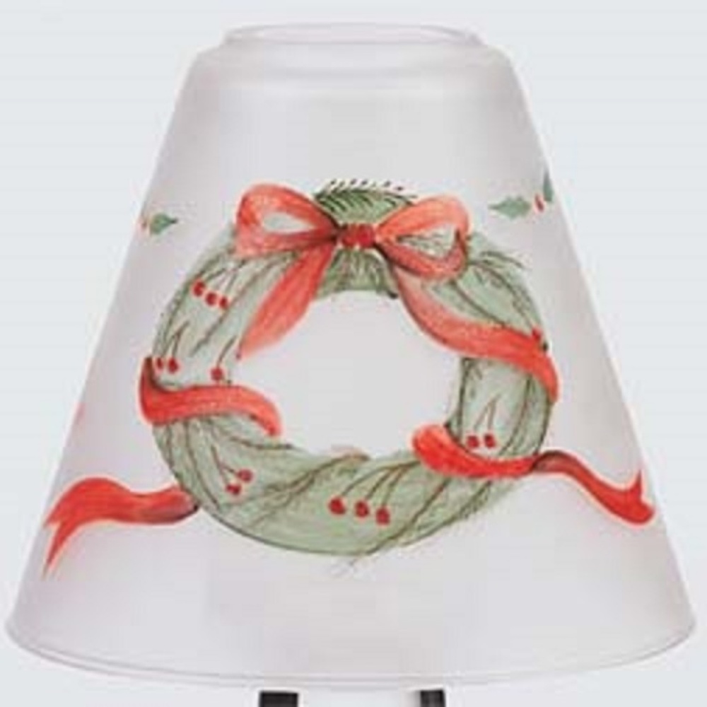 *Hand Painted Wreath Candle Lamp Shade #78963 (NWT) #1 50% OFF SALE